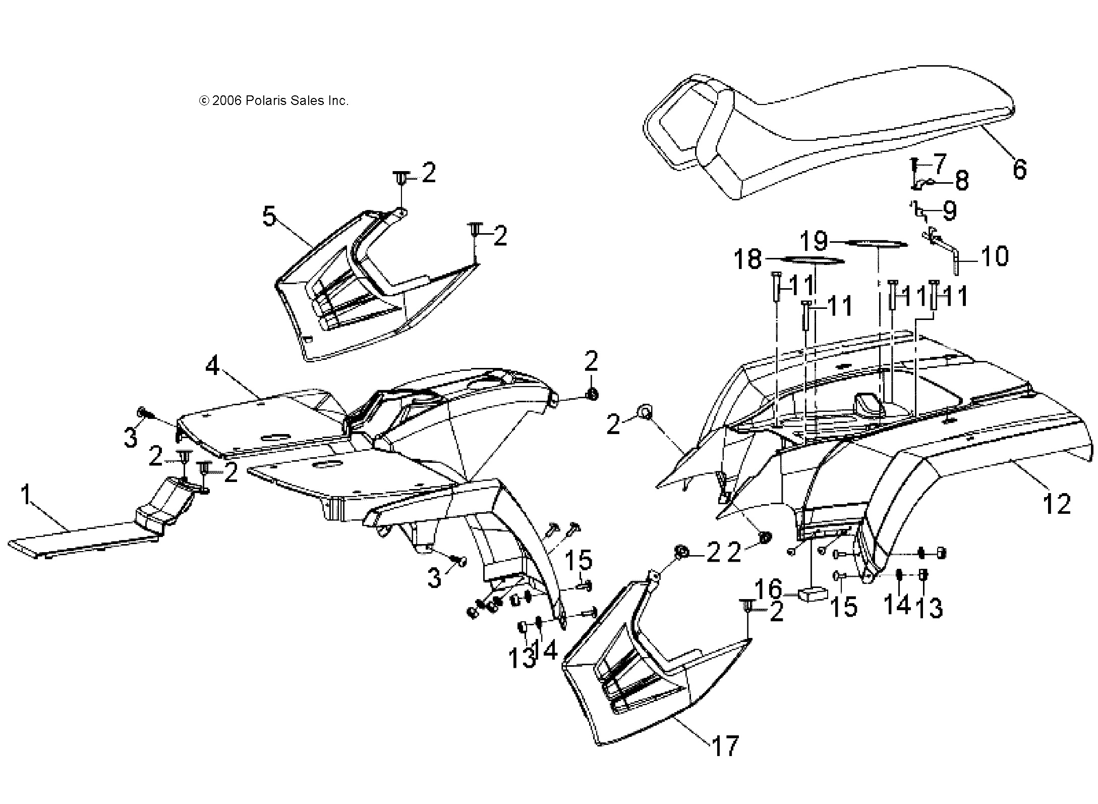 BODY, CAB and SEAT - A08FA09AA/AB/AC (49ATVCAB07SPRT90)